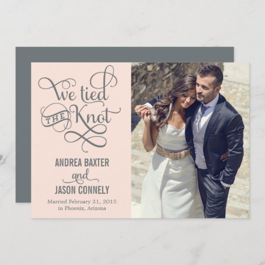 Aankondiging van het huwelijk van de edele Knot - (Voorkant / Achterkant)