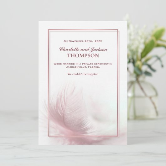 Aankondiging van het huwelijk van Elegant Dusty Pi (Staand voorkant)