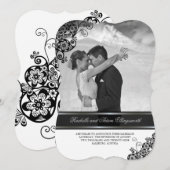 aankondiging van het huwelijk van Floral Paisley (Voorkant / Achterkant)
