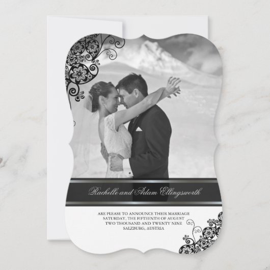 aankondiging van het huwelijk van Floral Paisley (Voorkant)