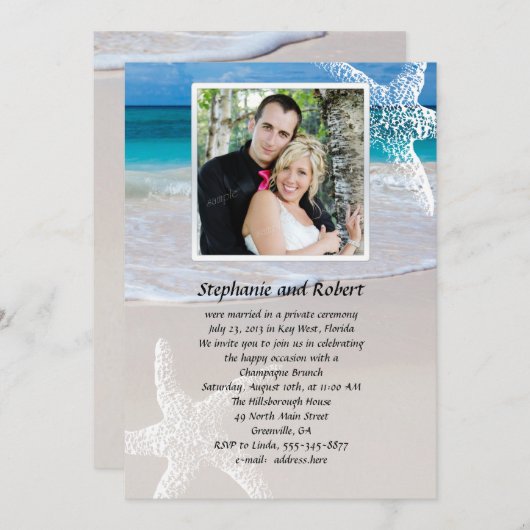 Aankondiging van het huwelijk van kustbewoners met (Voorkant / Achterkant)