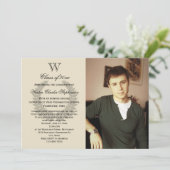 Aankondiging van het klassieke monogram-Afstuderen (Staand voorkant)