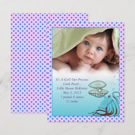 Aankondiging van het kostbare kindermeisje (Voorkant / Achterkant)