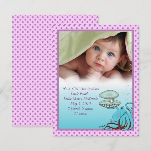 Aankondiging van het kostbare kindermeisje (Voorkant / Achterkant)