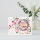 Aankondiging van het meisje van de pasgeboren baby (Staand voorkant)