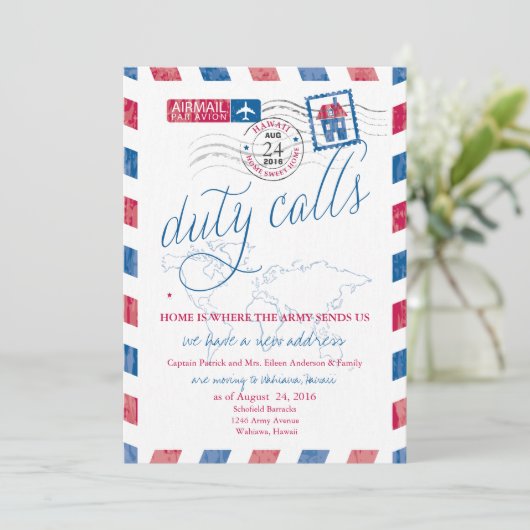 Aankondiging van het militaire vliegveld van Hawaï (Staand voorkant)