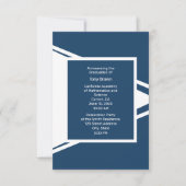 Aankondiging van het Modern Blue White Photo Afstu (Voorkant)