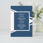 Aankondiging van het Modern Blue White Photo Afstu (Staand voorkant)