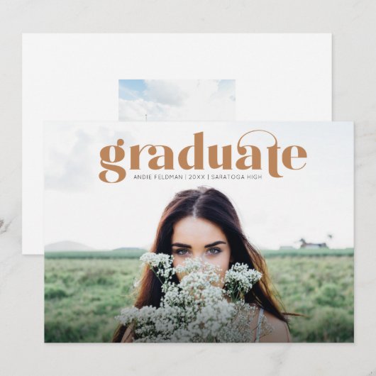 Aankondiging van het moderne Afstudeerder Full Pho (Voorkant / Achterkant)