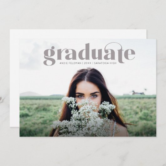 Aankondiging van het moderne Afstudeerder Full Pho (Voorkant / Achterkant)