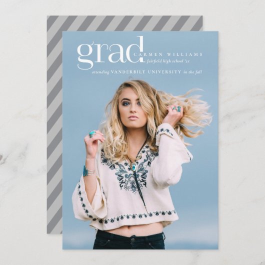 Aankondiging van het moderne Afstudeerder Full Pho (Voorkant / Achterkant)