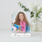 Aankondiging van het moderne Afstudeerder van de F Briefkaart (Staand voorkant)