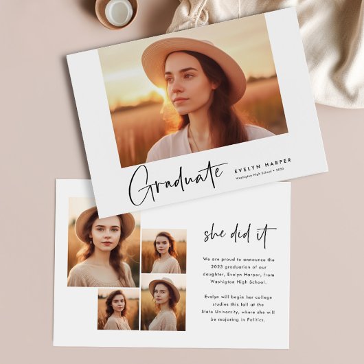 Aankondiging van het moderne Afstuderen met een mi