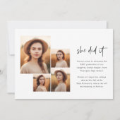 Aankondiging van het moderne Afstuderen met een mi (Achterkant)