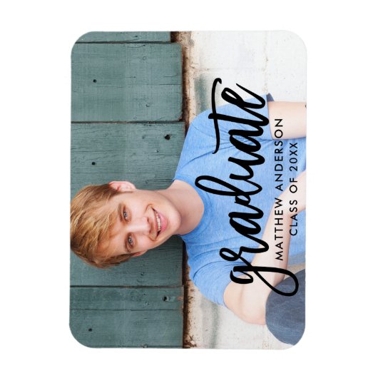 Aankondiging van het moderne Afstuderen penseelscr Magneet (Verticaal)