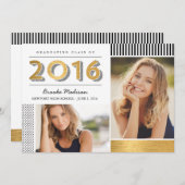 Aankondiging van het moderne Afstuderen van Patron (Voorkant / Achterkant)