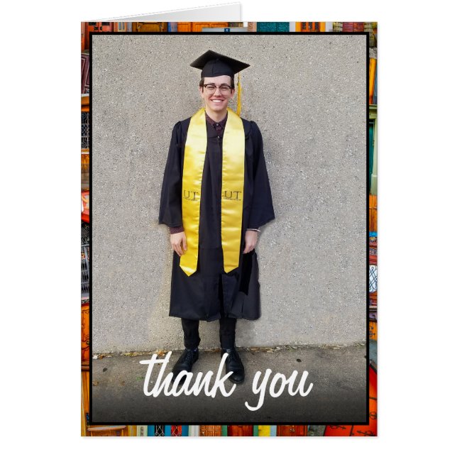 Aankondiging van het moderne Afstuderen voor foto' (Voorkant)