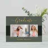 Aankondiging van het moderne Elegant Afstuderen vo (Staand Voorkant)