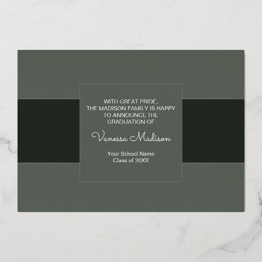 Aankondiging van het moderne Elegant Afstuderen vo (Achterkant)