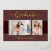 Aankondiging van het moderne Elegant Afstuderen vo (Voorkant)