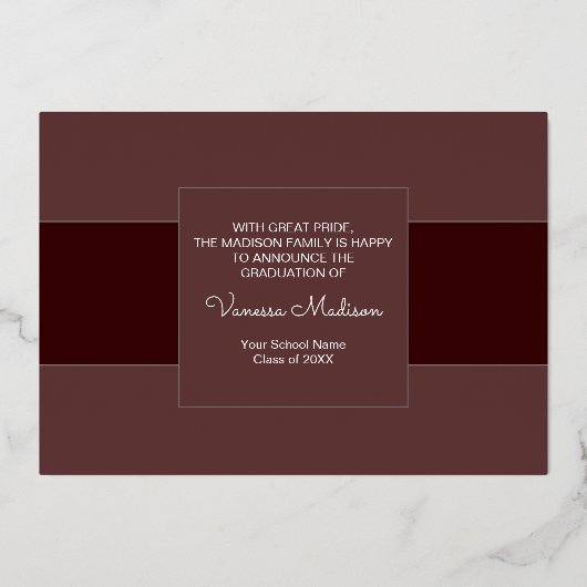 Aankondiging van het moderne Elegant Afstuderen vo (Achterkant)