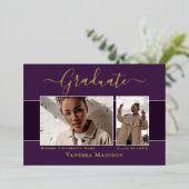 Aankondiging van het moderne Elegant Afstuderen vo (Staand Voorkant)