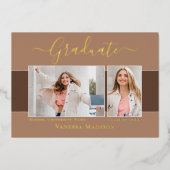 Aankondiging van het moderne Elegant Afstuderen vo (Voorkant)