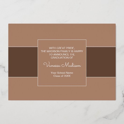 Aankondiging van het moderne Elegant Afstuderen vo (Achterkant)