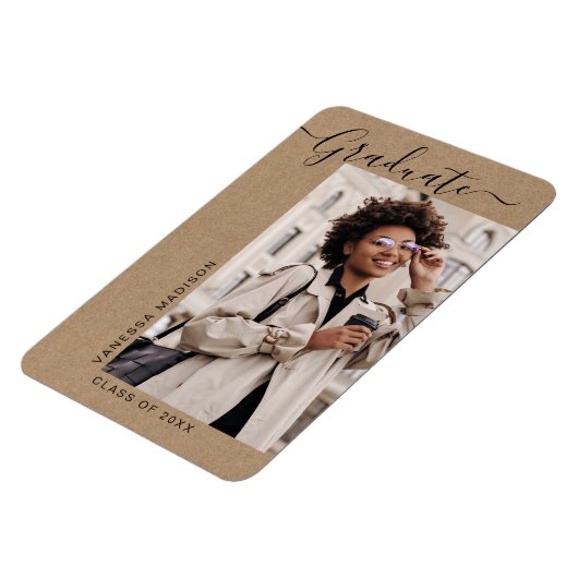 Aankondiging van het moderne, minimale Afstudeerde Magneet (Linkerzijde)