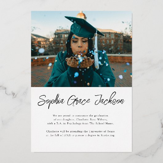 Aankondiging van het moderne, minimalistische foto (Achterkant)