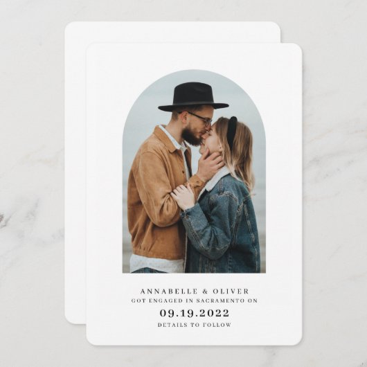 Aankondiging van het moderne, minimalistische foto (Voorkant / Achterkant)