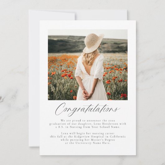 Aankondiging van het moderne, minimalistische foto (Achterkant)