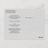 Aankondiging van het moderne, minimalistische foto briefkaart (Achterkant)