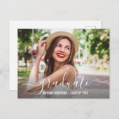 Aankondiging van het moderne Trendy-Afstuderen van (Voorkant / Achterkant)