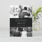 Aankondiging van het multi-fotohuwelijk in zwart (Staand voorkant)