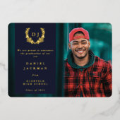 Aankondiging van het Navy Monogram + Laurel Afstud (Voorkant)