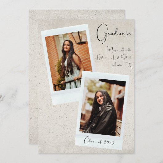 Aankondiging van het Neutrale Aesthetische Foto Af (Voorkant / Achterkant)