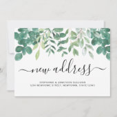 Aankondiging van het nieuwe adres Eucalyptus Green (Voorkant)