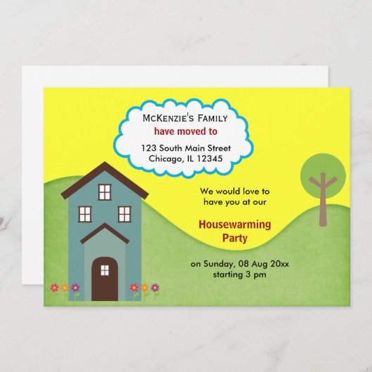 Aankondiging van het Open House (Voorkant / Achterkant)