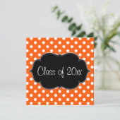 Aankondiging van het Oranje Afstuderen Polka Dot (Staand voorkant)