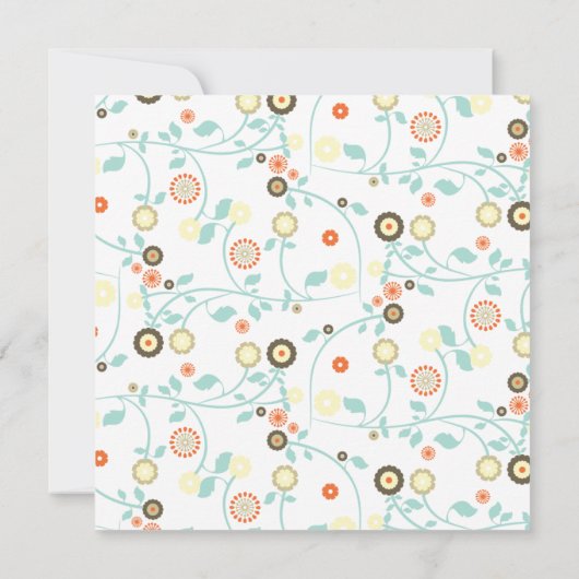 Aankondiging van het Oranje bloemenpatroon Baby Gi (Achterkant)