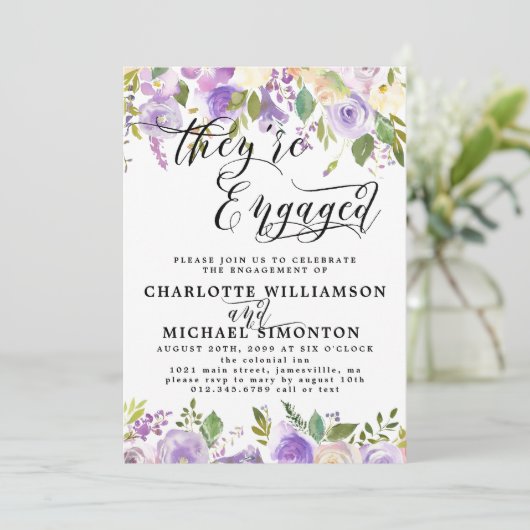 Aankondiging van het Paarse en witte Verloving (Staand voorkant)