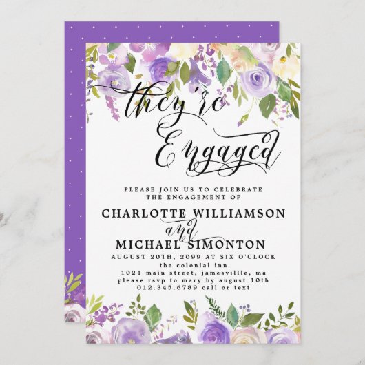 Aankondiging van het Paarse en witte Verloving (Voorkant / Achterkant)