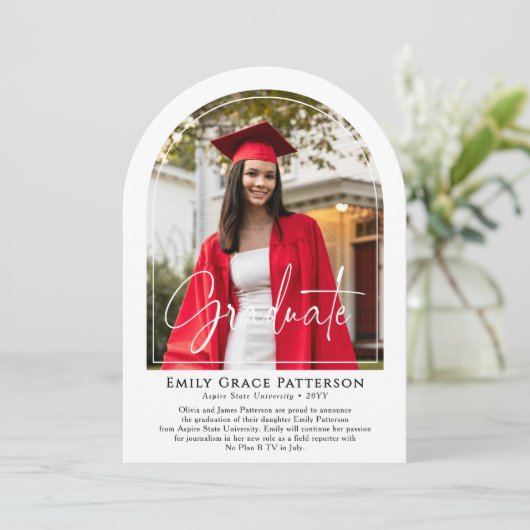 Aankondiging van het Photo Modern Arch Script Afst (Staand voorkant)