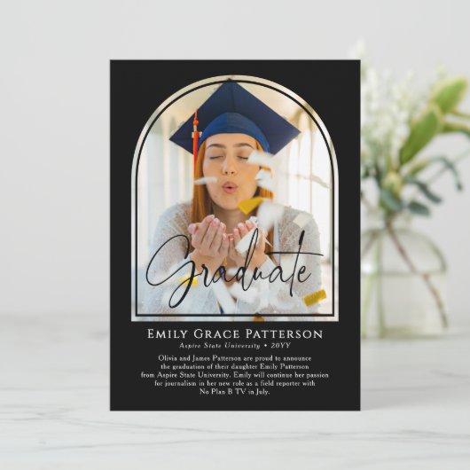 Aankondiging van het Photo Modern Arch Script Afst (Staand voorkant)