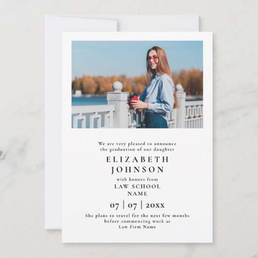 Aankondiging van het Photo Script Law School Afstu (Achterkant)