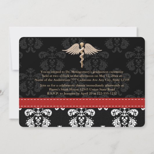 Aankondiging van het Red Veterinary Vet School Afs (Achterkant)