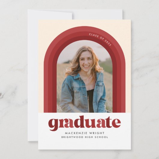 Aankondiging van het rode Afstuderen van de Retro  (Voorkant)