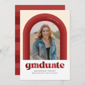 Aankondiging van het rode Afstuderen van de Retro  (Voorkant / Achterkant)