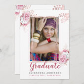 Aankondiging van het roos Gold Geometric Photo Afs (Voorkant / Achterkant)